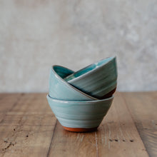 Load image into Gallery viewer, 3 stacked turquoise bowls
