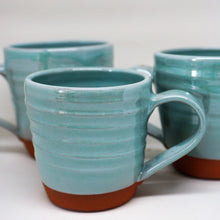 Load image into Gallery viewer, 3 turquoise mugs on a white background

